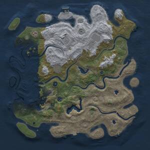 Thumbnail Rust Map: Procedural Map, Size: 4500, Seed: 912409937, 16 Monuments