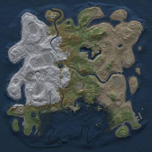 Thumbnail Rust Map: Procedural Map, Size: 4300, Seed: 1738566976, 19 Monuments