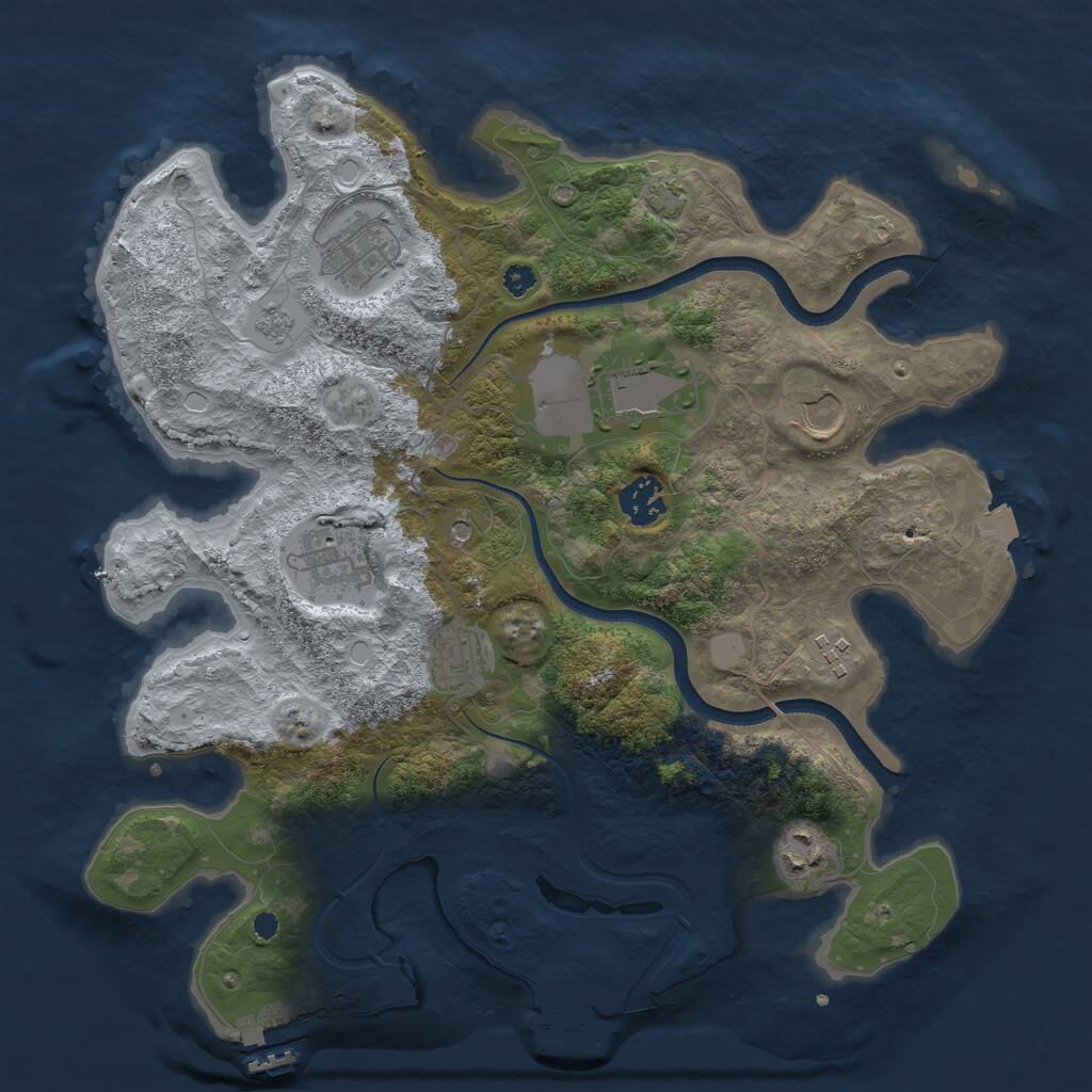 Rust Map: Procedural Map, Size: 3500, Seed: 19081997, 14 Monuments