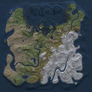 Thumbnail Rust Map: Procedural Map, Size: 4500, Seed: 1637955428, 18 Monuments