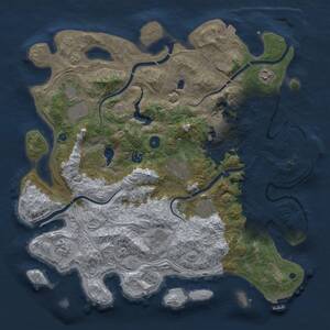 Thumbnail Rust Map: Procedural Map, Size: 4250, Seed: 1778769319, 15 Monuments