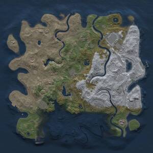 Thumbnail Rust Map: Procedural Map, Size: 4250, Seed: 400756862, 18 Monuments
