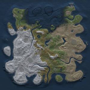 Thumbnail Rust Map: Procedural Map, Size: 4250, Seed: 890086801, 18 Monuments