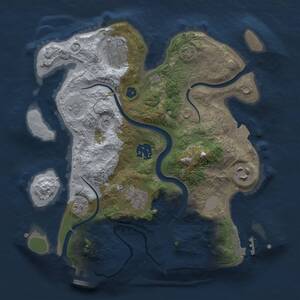 Thumbnail Rust Map: Procedural Map, Size: 2800, Seed: 1377371711, 11 Monuments
