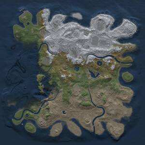 Thumbnail Rust Map: Procedural Map, Size: 4250, Seed: 172518, 18 Monuments
