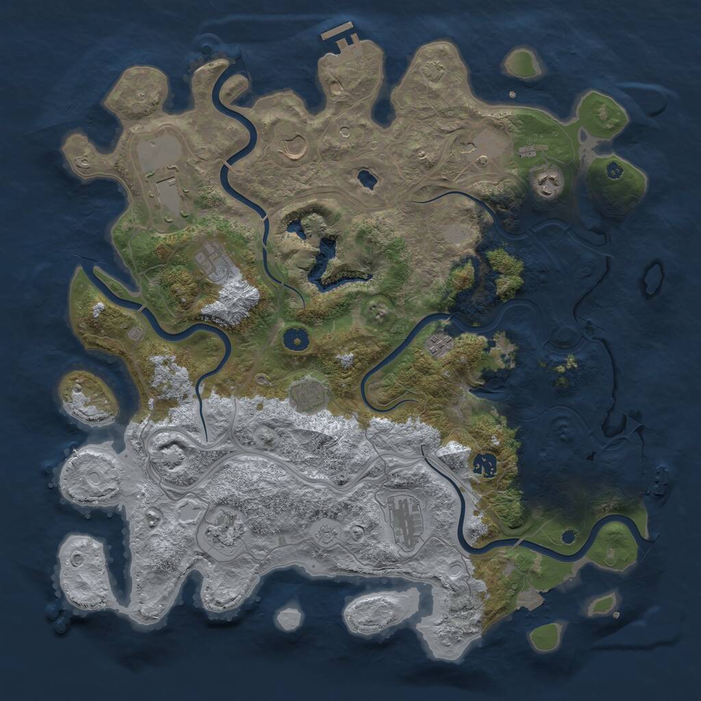 Rust Map: Procedural Map, Size: 4250, Seed: 20260903, 16 Monuments