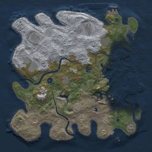 Thumbnail Rust Map: Procedural Map, Size: 4000, Seed: 97347, 16 Monuments