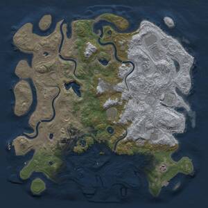 Thumbnail Rust Map: Procedural Map, Size: 4500, Seed: 1449630810, 16 Monuments