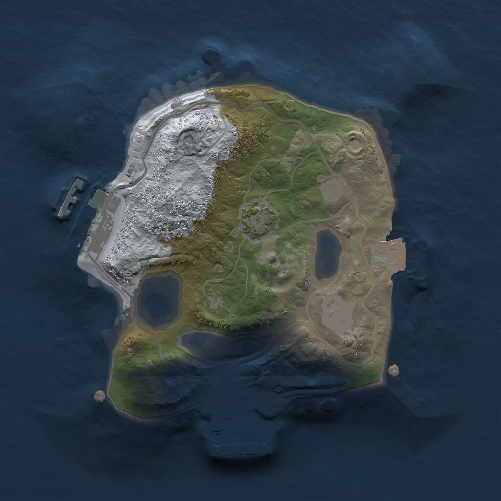 Rust Map: Procedural Map, Size: 1800, Seed: 14237, 4 Monuments
