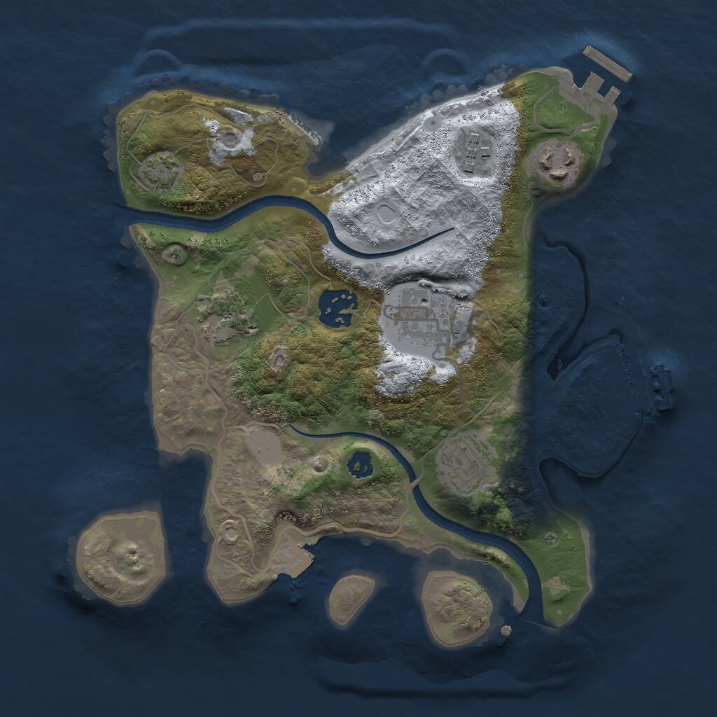 Rust Map: Procedural Map, Size: 2700, Seed: 1788687139, 10 Monuments
