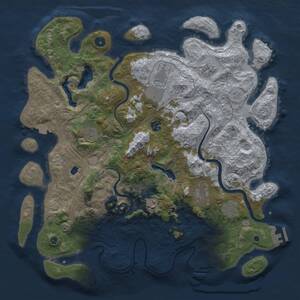 Thumbnail Rust Map: Procedural Map, Size: 4250, Seed: 554356847, 14 Monuments