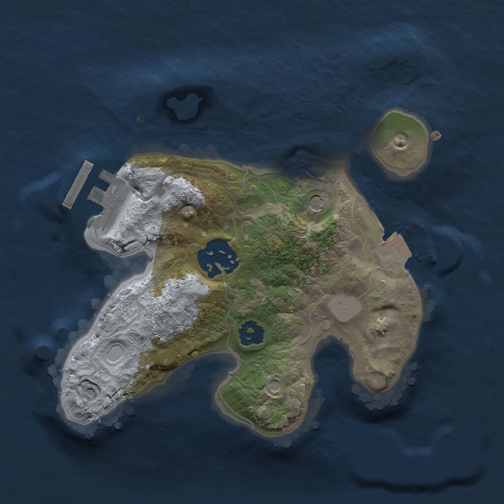 Rust Map: Procedural Map, Size: 2000, Seed: 1535299998, 4 Monuments