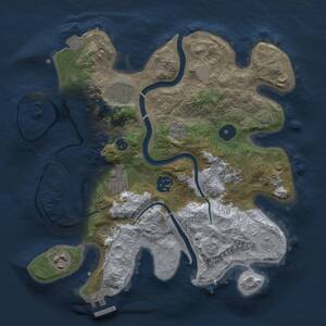 Thumbnail Rust Map: Procedural Map, Size: 3000, Seed: 20010211, 11 Monuments