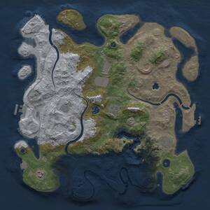 Thumbnail Rust Map: Procedural Map, Size: 4000, Seed: 1587303729, 16 Monuments