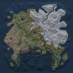 Thumbnail Rust Map: Procedural Map, Size: 4250, Seed: 530948785, 18 Monuments