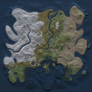 Thumbnail Rust Map: Procedural Map, Size: 4000, Seed: 143414, 16 Monuments