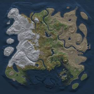 Thumbnail Rust Map: Procedural Map, Size: 4500, Seed: 8702815, 16 Monuments
