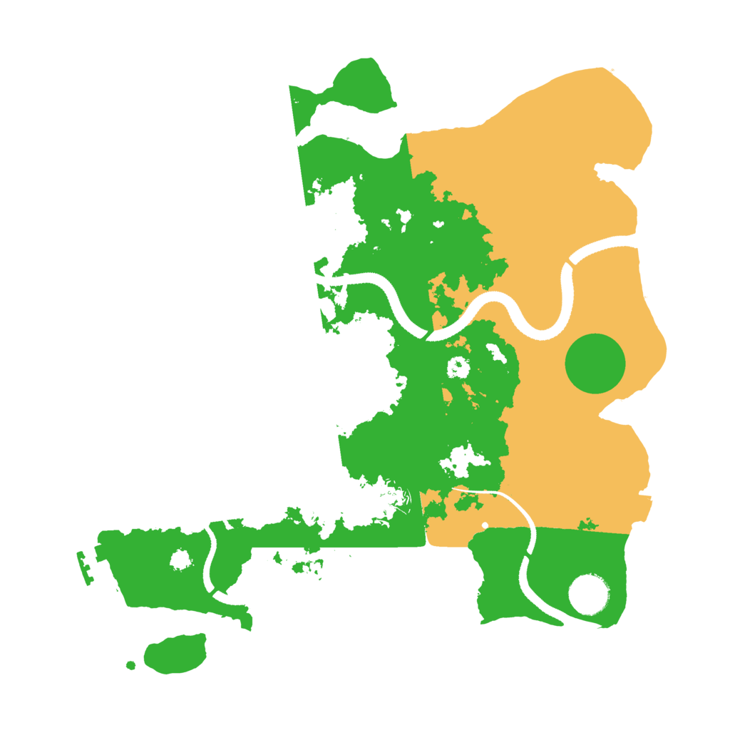 Biome Rust Map: Procedural Map, Size: 3200, Seed: 44343434