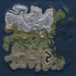 Thumbnail Rust Map: Procedural Map, Size: 4300, Seed: 6202615, 18 Monuments
