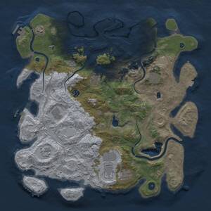Thumbnail Rust Map: Procedural Map, Size: 4250, Seed: 1086797931, 16 Monuments