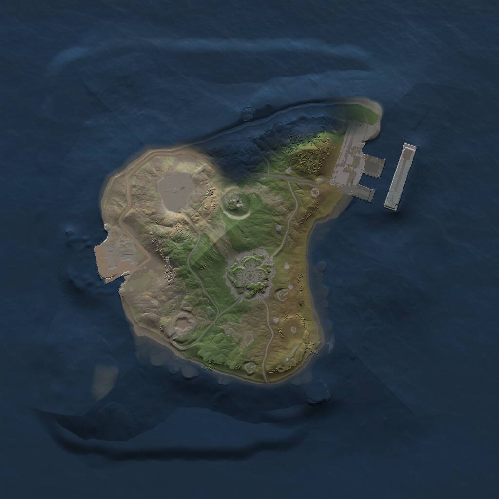 Rust Map: Procedural Map, Size: 1500, Seed: 1365459105, 3 Monuments