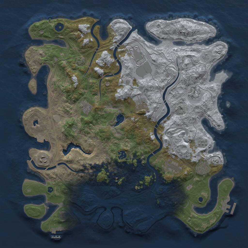 Rust Map: Procedural Map, Size: 4250, Seed: 414904, 15 Monuments