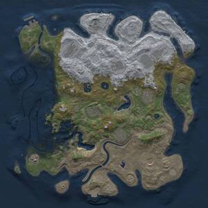 Thumbnail Rust Map: Procedural Map, Size: 4000, Seed: 906757635, 16 Monuments