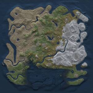 Thumbnail Rust Map: Procedural Map, Size: 4800, Seed: 490385549, 17 Monuments