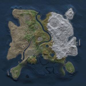 Thumbnail Rust Map: Procedural Map, Size: 3000, Seed: 2019657655, 12 Monuments