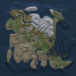 Thumbnail Rust Map: Procedural Map, Size: 3500, Seed: 1747217872, 14 Monuments