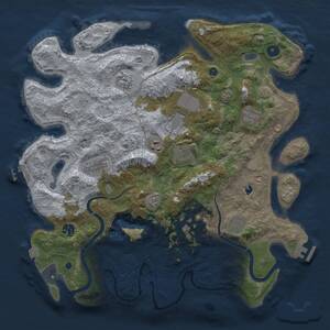 Thumbnail Rust Map: Procedural Map, Size: 4000, Seed: 2067448879, 16 Monuments