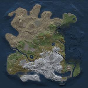 Thumbnail Rust Map: Procedural Map, Size: 3500, Seed: 998426592, 16 Monuments