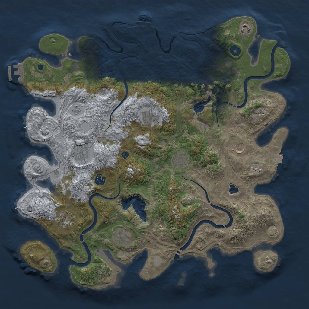 Rust Map: Procedural Map, Size: 4250, Seed: 924756, 15 Monuments