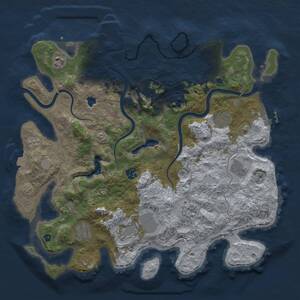 Thumbnail Rust Map: Procedural Map, Size: 4000, Seed: 1422833884, 17 Monuments