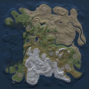 Thumbnail Rust Map: Procedural Map, Size: 4250, Seed: 943660, 17 Monuments