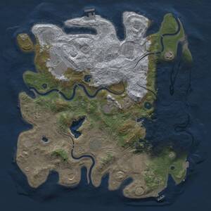 Thumbnail Rust Map: Procedural Map, Size: 4250, Seed: 1289664704, 19 Monuments