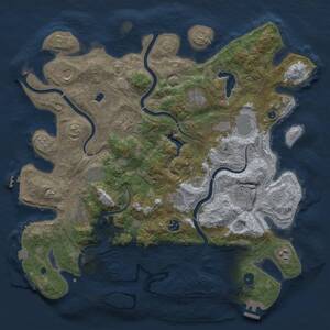 Thumbnail Rust Map: Procedural Map, Size: 4250, Seed: 13806, 17 Monuments