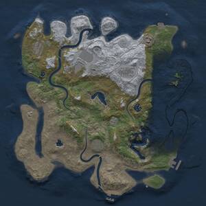 Thumbnail Rust Map: Procedural Map, Size: 4000, Seed: 993061680, 15 Monuments
