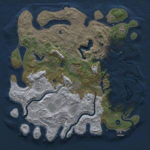 Thumbnail Rust Map: Procedural Map, Size: 4500, Seed: 1753037859, 16 Monuments