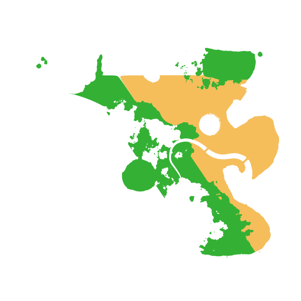 Biome Rust Map: Procedural Map, Size: 2500, Seed: 916294796