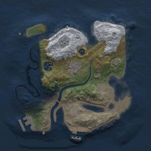 Thumbnail Rust Map: Procedural Map, Size: 2400, Seed: 815691389, 7 Monuments