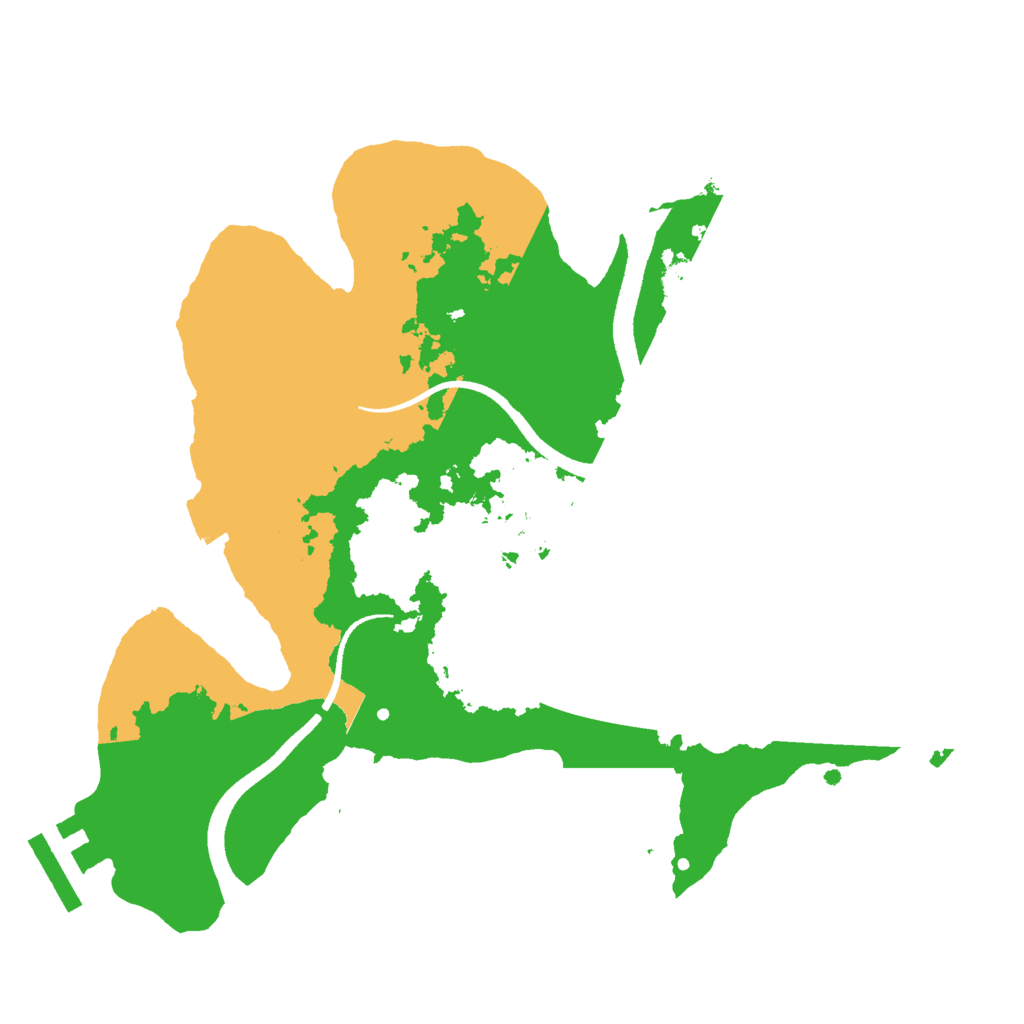 Biome Rust Map: Procedural Map, Size: 2500, Seed: 707334229