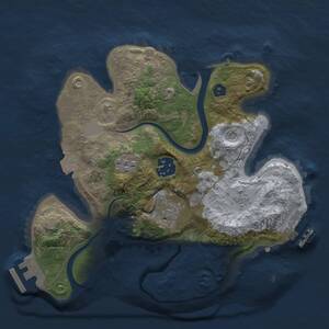 Thumbnail Rust Map: Procedural Map, Size: 2500, Seed: 707334229, 9 Monuments