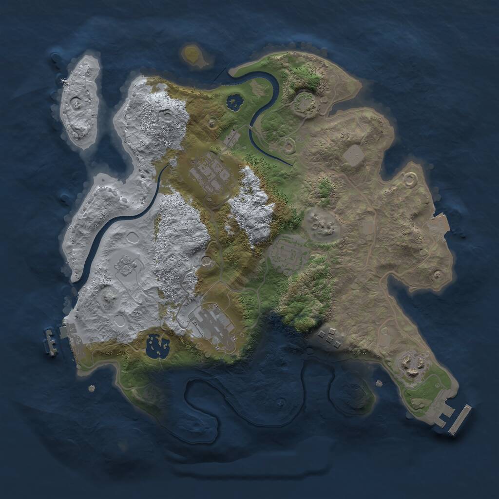 Rust Map: Procedural Map, Size: 3000, Seed: 87359, 12 Monuments