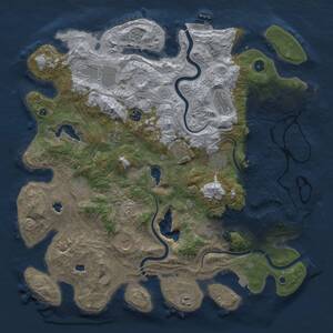 Thumbnail Rust Map: Procedural Map, Size: 4500, Seed: 1961794048, 17 Monuments