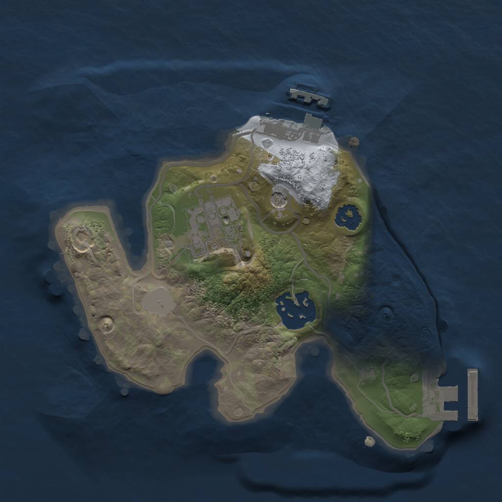 Rust Map: Procedural Map, Size: 1950, Seed: 99625, 6 Monuments