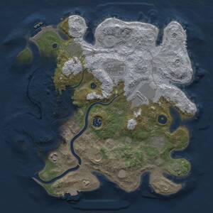 Thumbnail Rust Map: Procedural Map, Size: 3500, Seed: 148545446, 14 Monuments