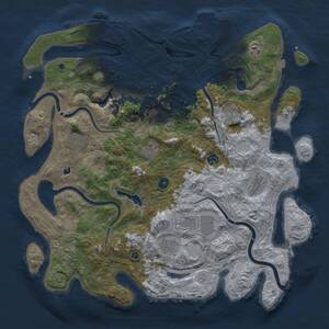 Thumbnail Rust Map: Procedural Map, Size: 4500, Seed: 1816768787, 18 Monuments