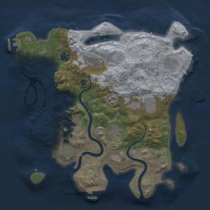 Thumbnail Rust Map: Procedural Map, Size: 3500, Seed: 987496, 15 Monuments