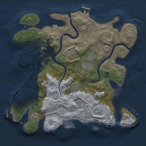 Thumbnail Rust Map: Procedural Map, Size: 3500, Seed: 61897, 14 Monuments